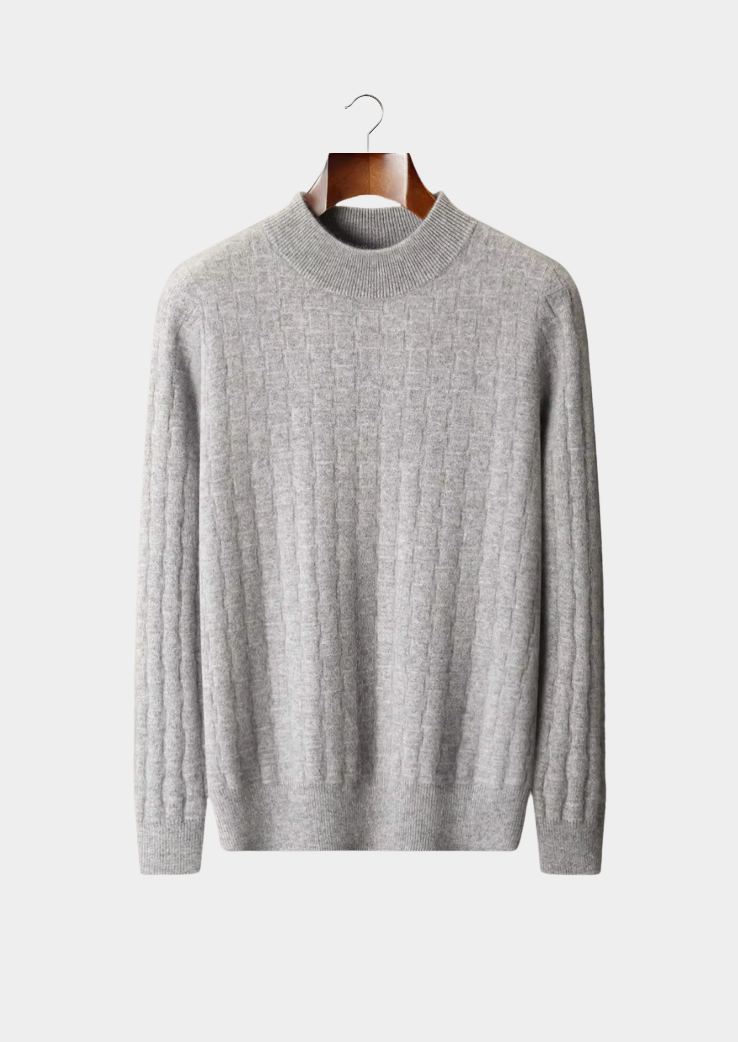 Men’s Textured Mockneck Knit Sweater