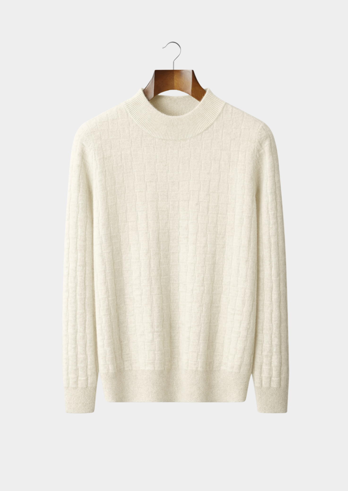 Men’s Textured Mockneck Knit Sweater