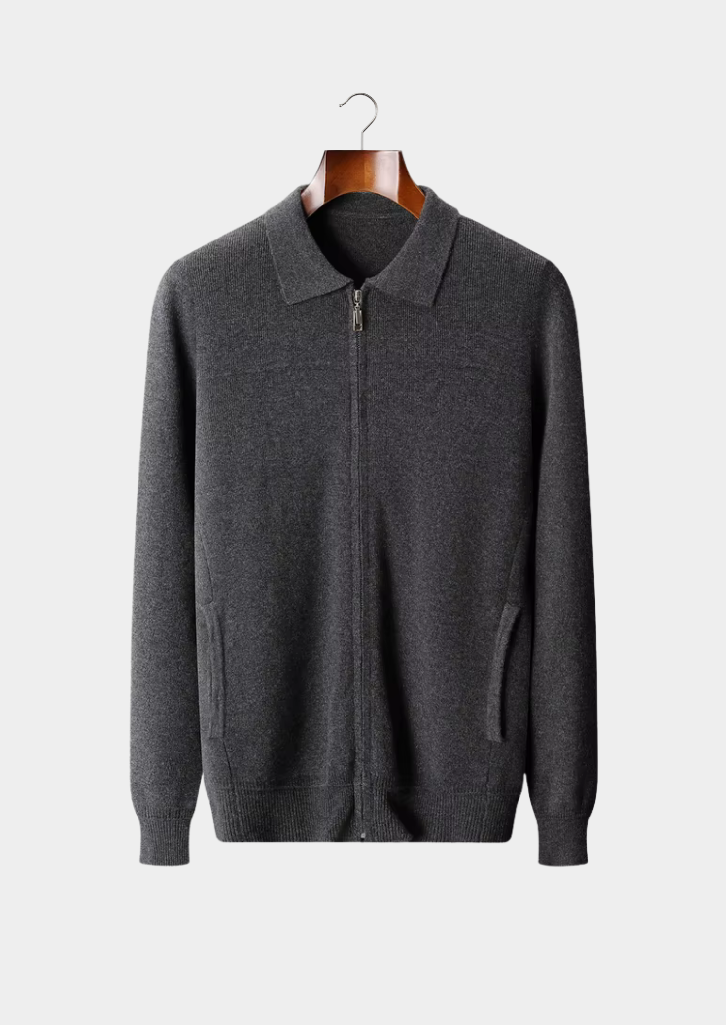 Men’s Ribbed Polo Knit Cardigan