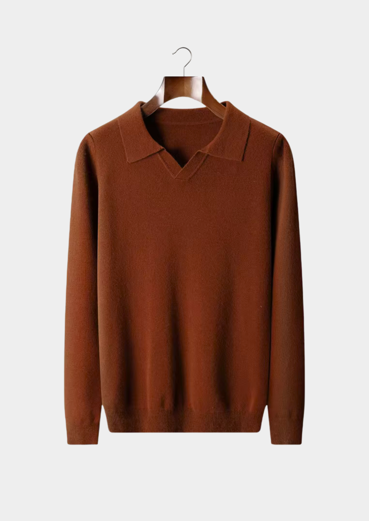 Men’s Buttonless Polo Knit Sweater