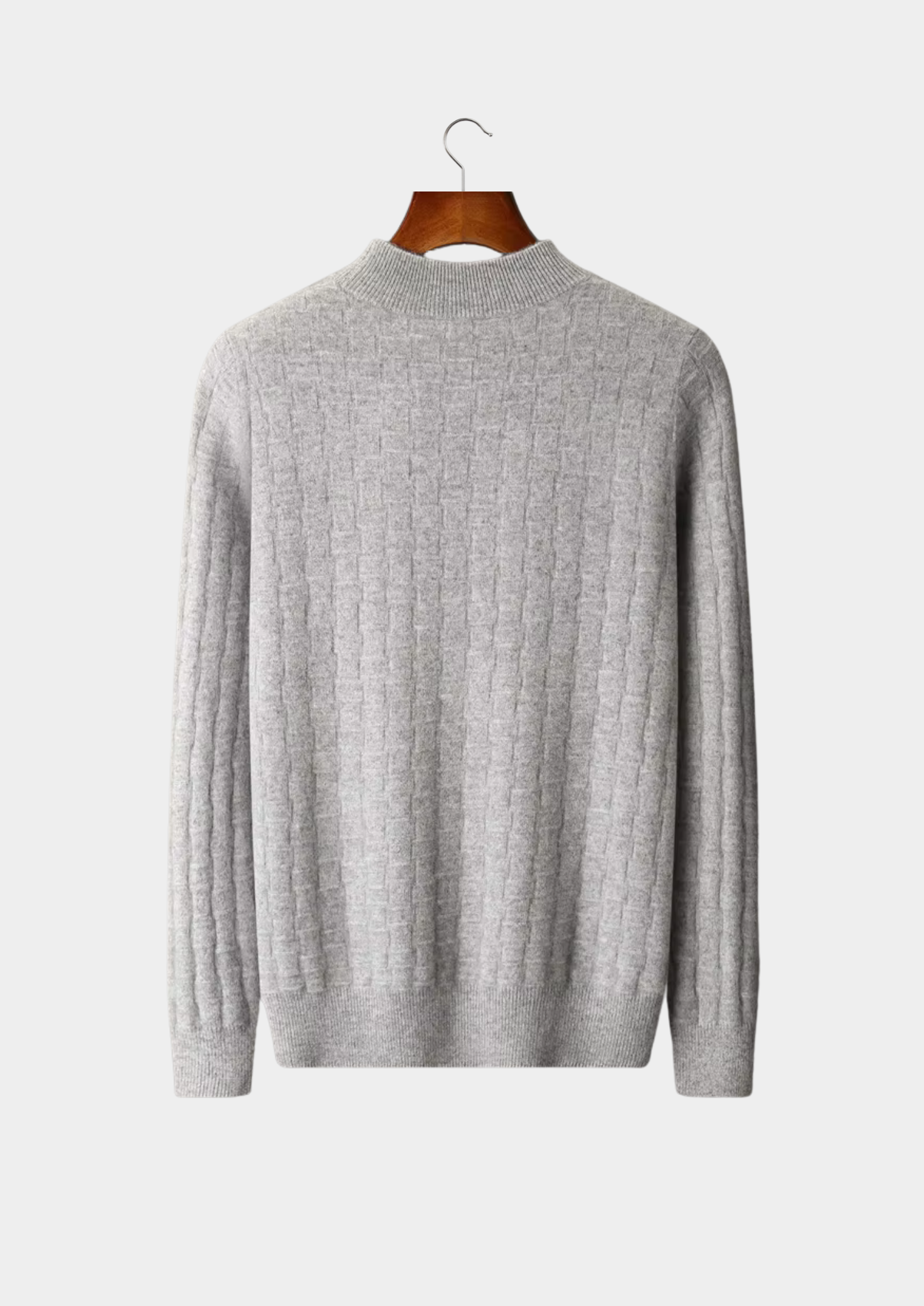 Men’s Textured Mockneck Knit Sweater