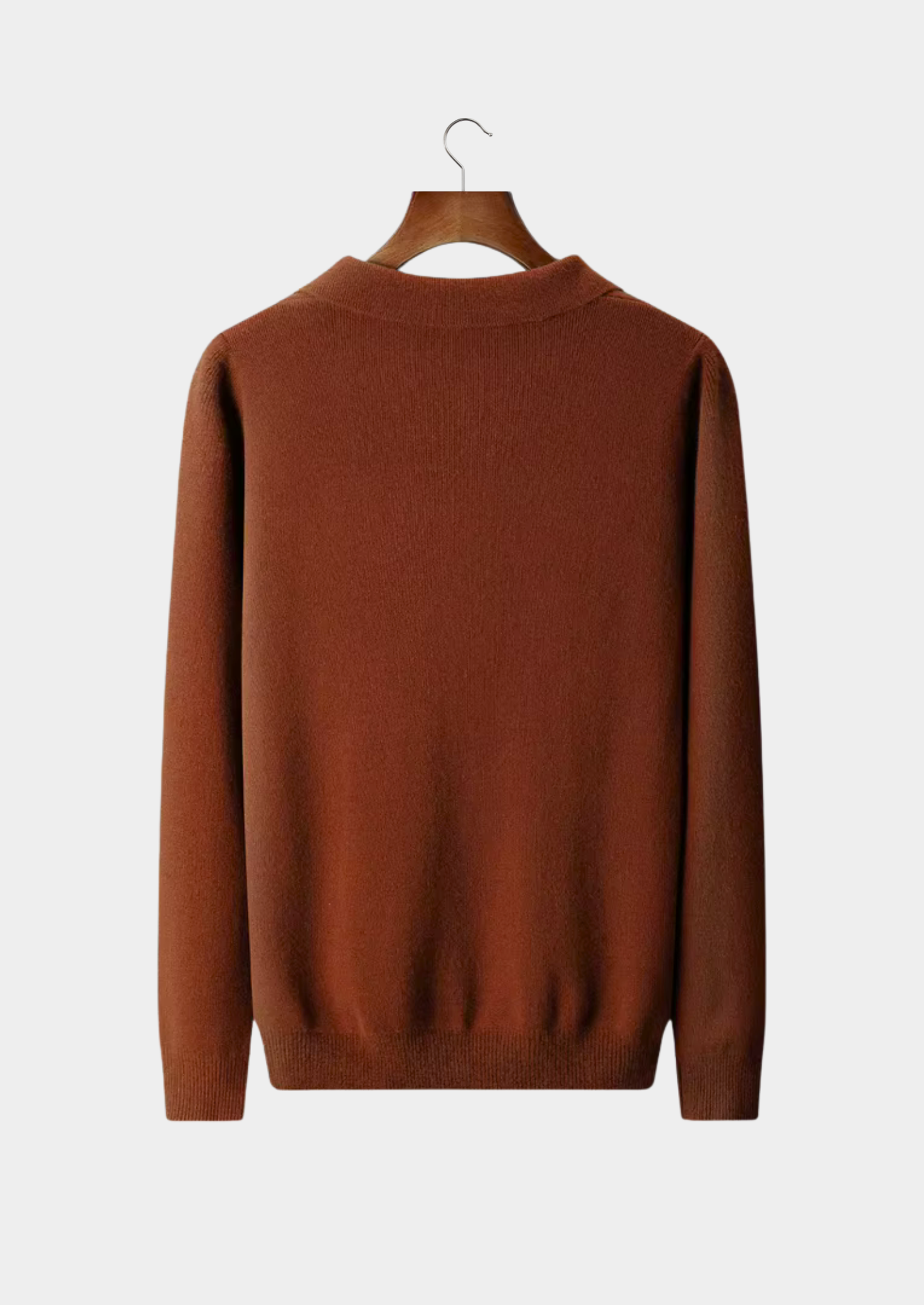 Men’s Buttonless Polo Knit Sweater