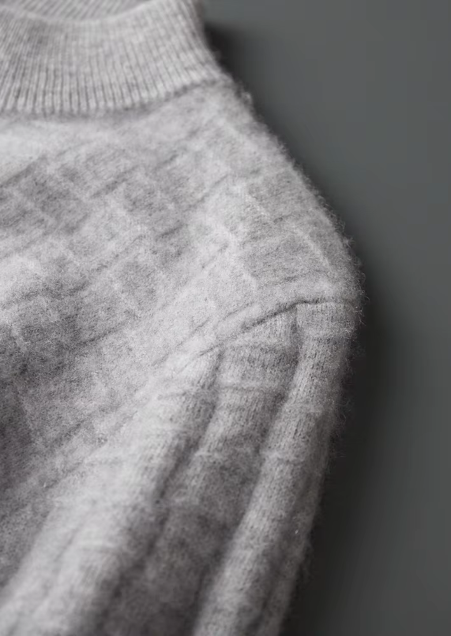 Men’s Textured Mockneck Knit Sweater