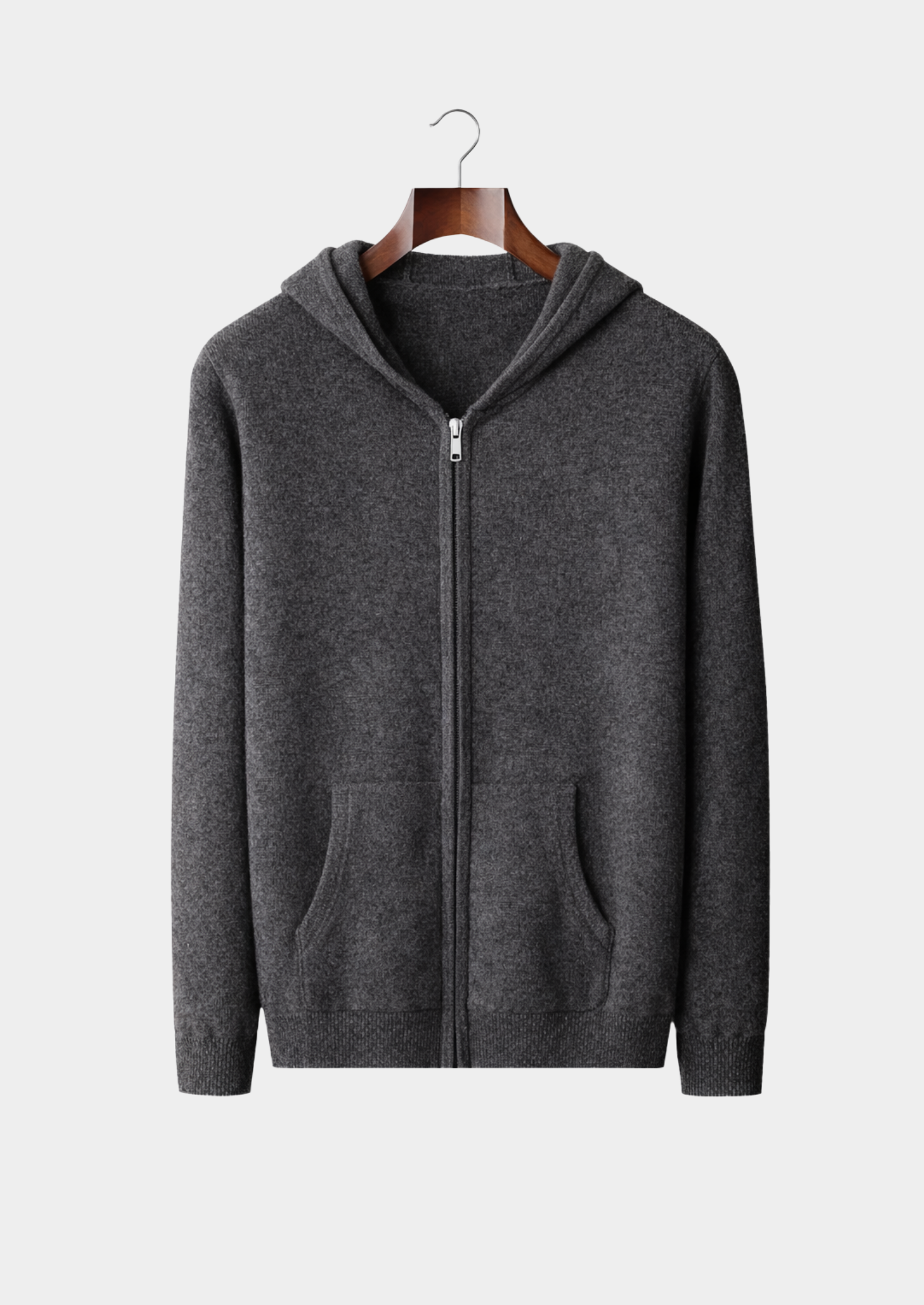 Men’s Full-Zip Hooded Knit Sweater