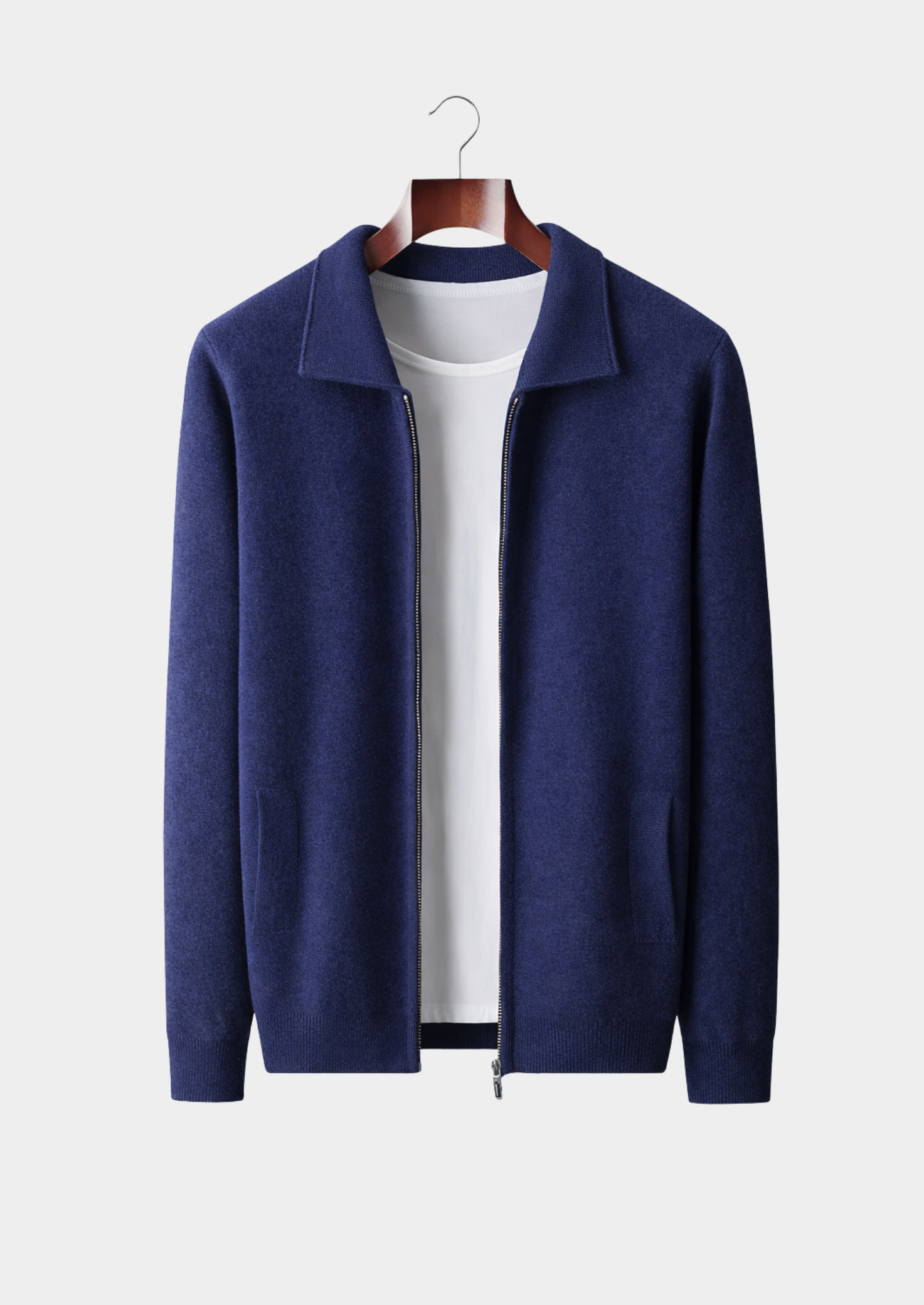 Men’s Zip Polo Knit Cardigan