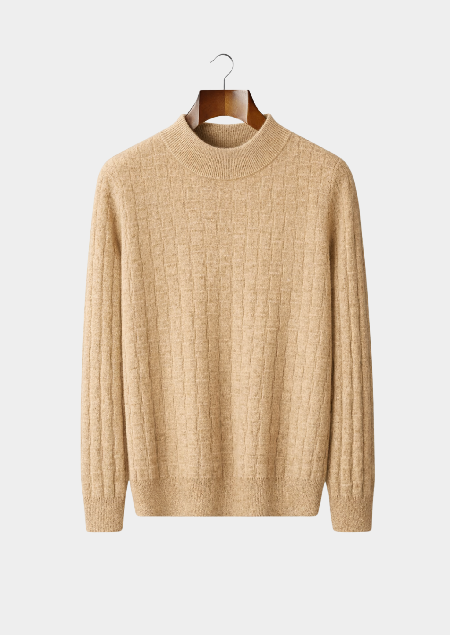 Men’s Textured Mockneck Knit Sweater