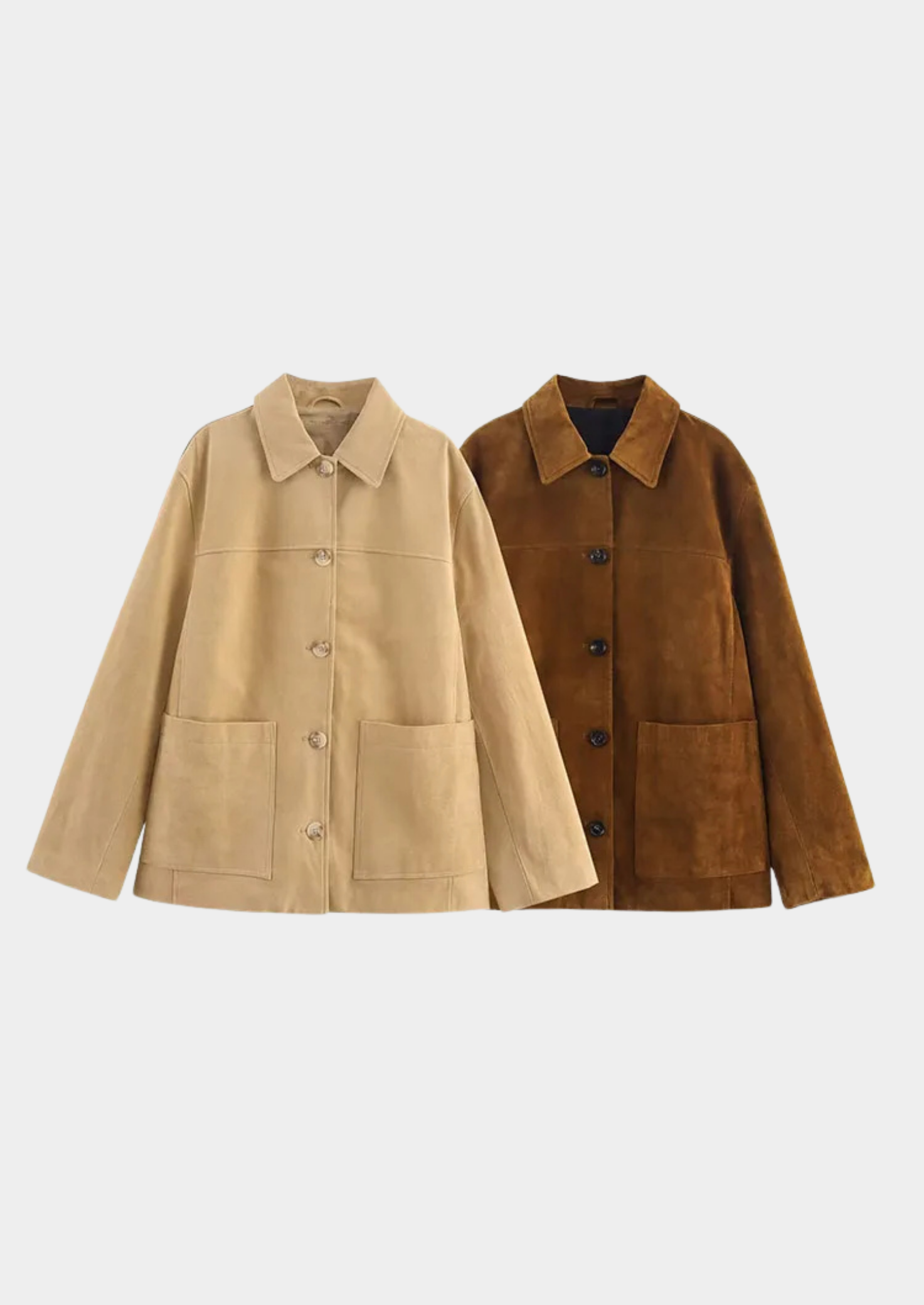 Women’s Turn-Down Collar Zip-Front Jacket