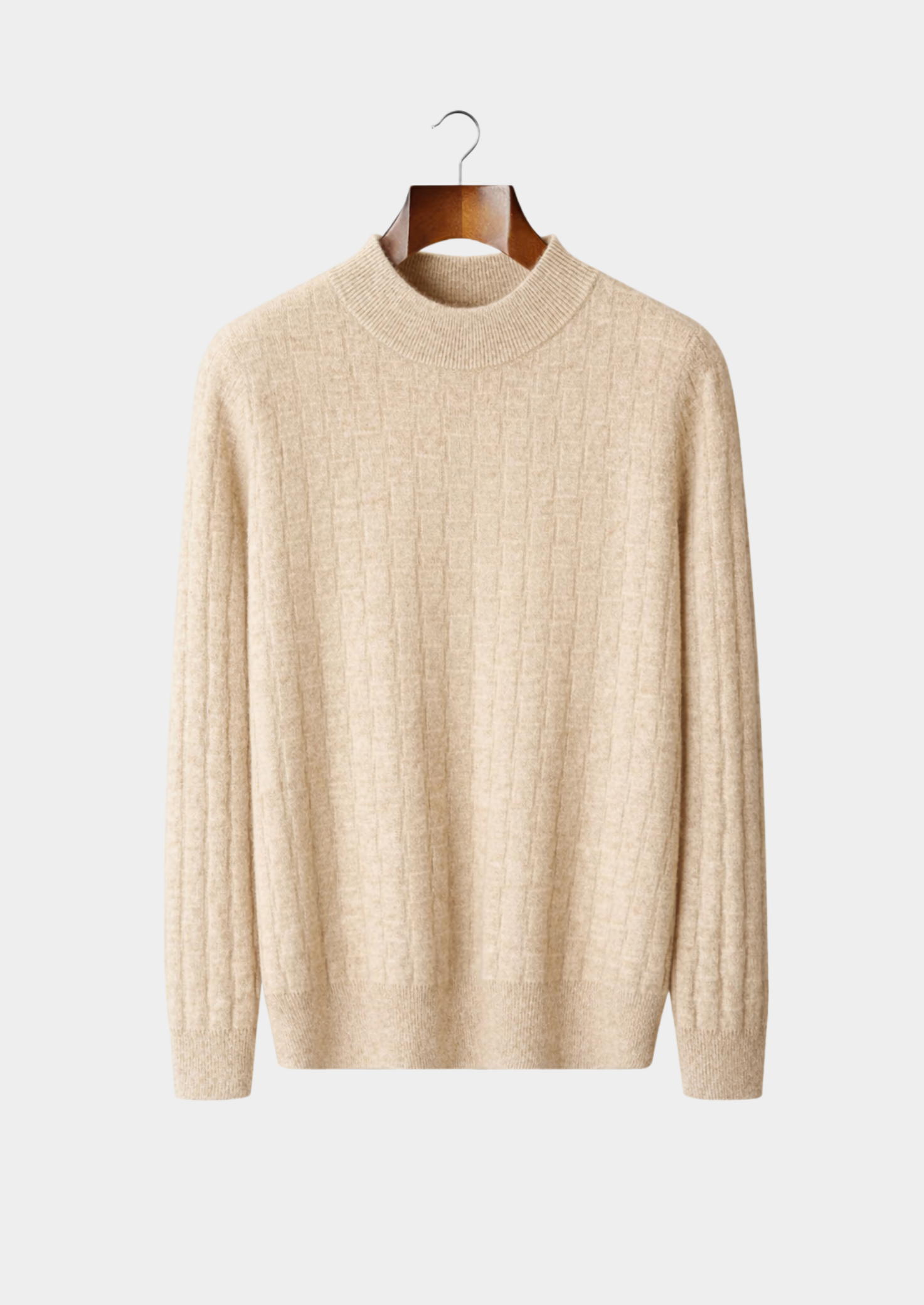 Men’s Textured Mockneck Knit Sweater