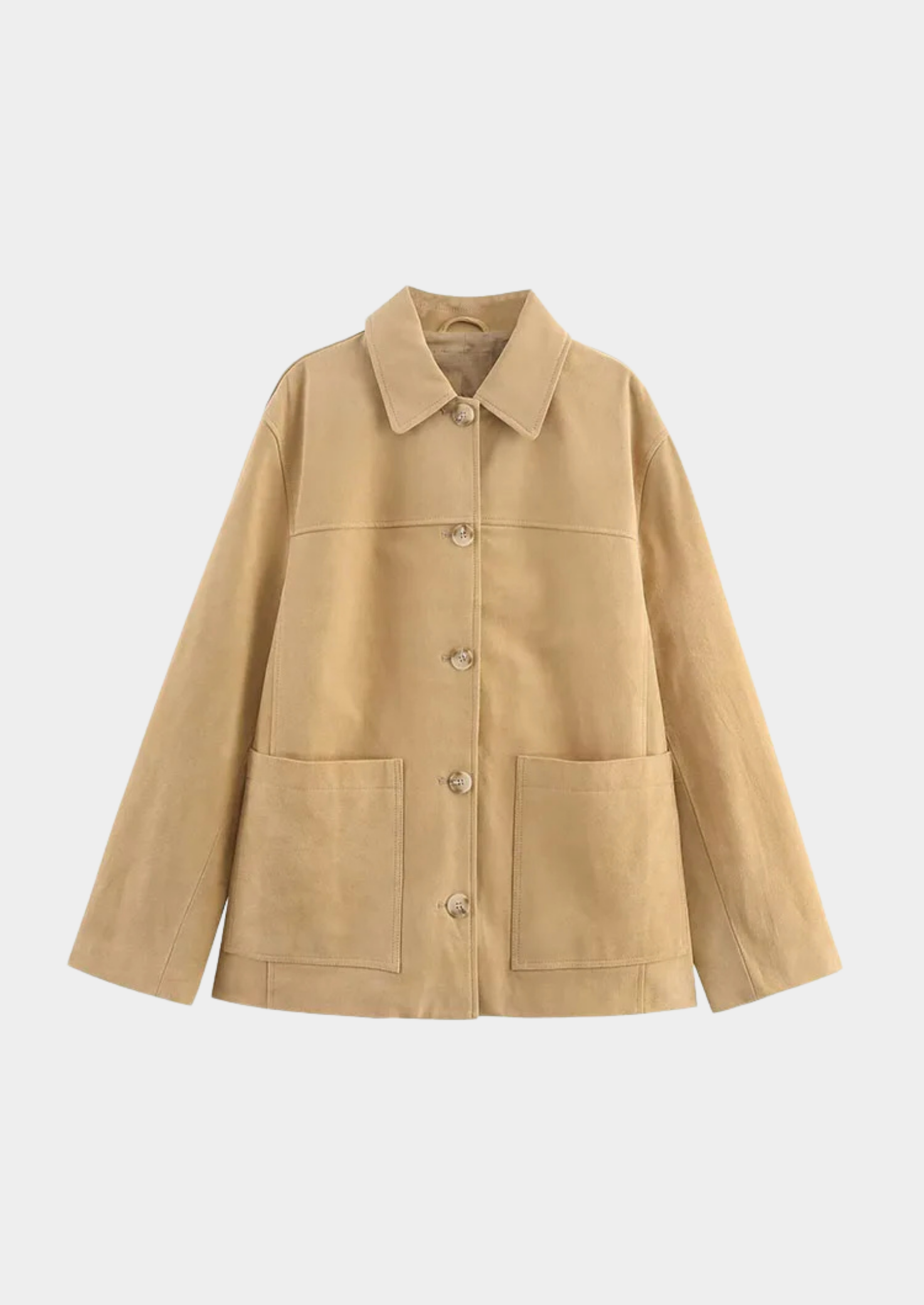 Women’s Turn-Down Collar Zip-Front Jacket