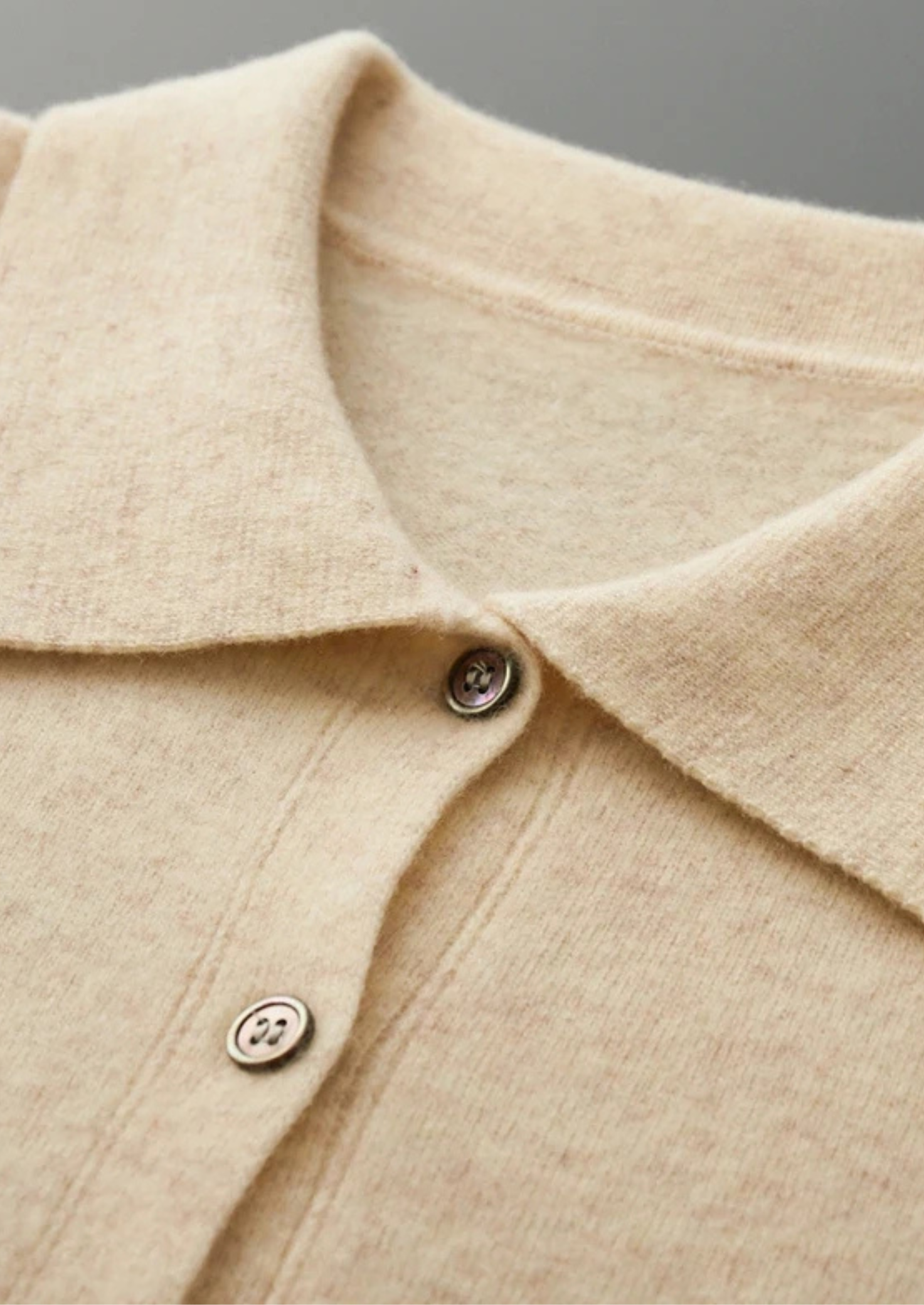 Men’s Polo Collar Button-Front Knit Cardigan