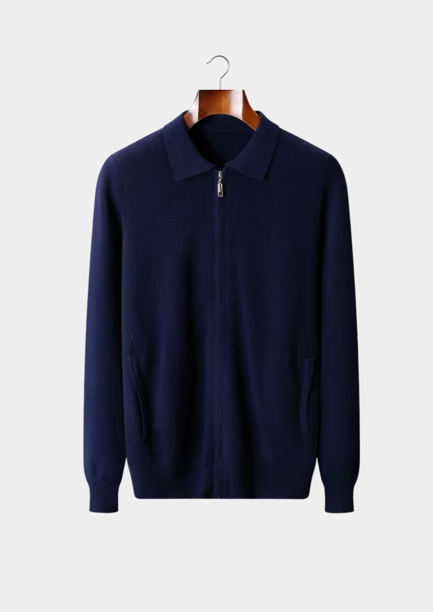 Men’s Ribbed Polo Knit Cardigan