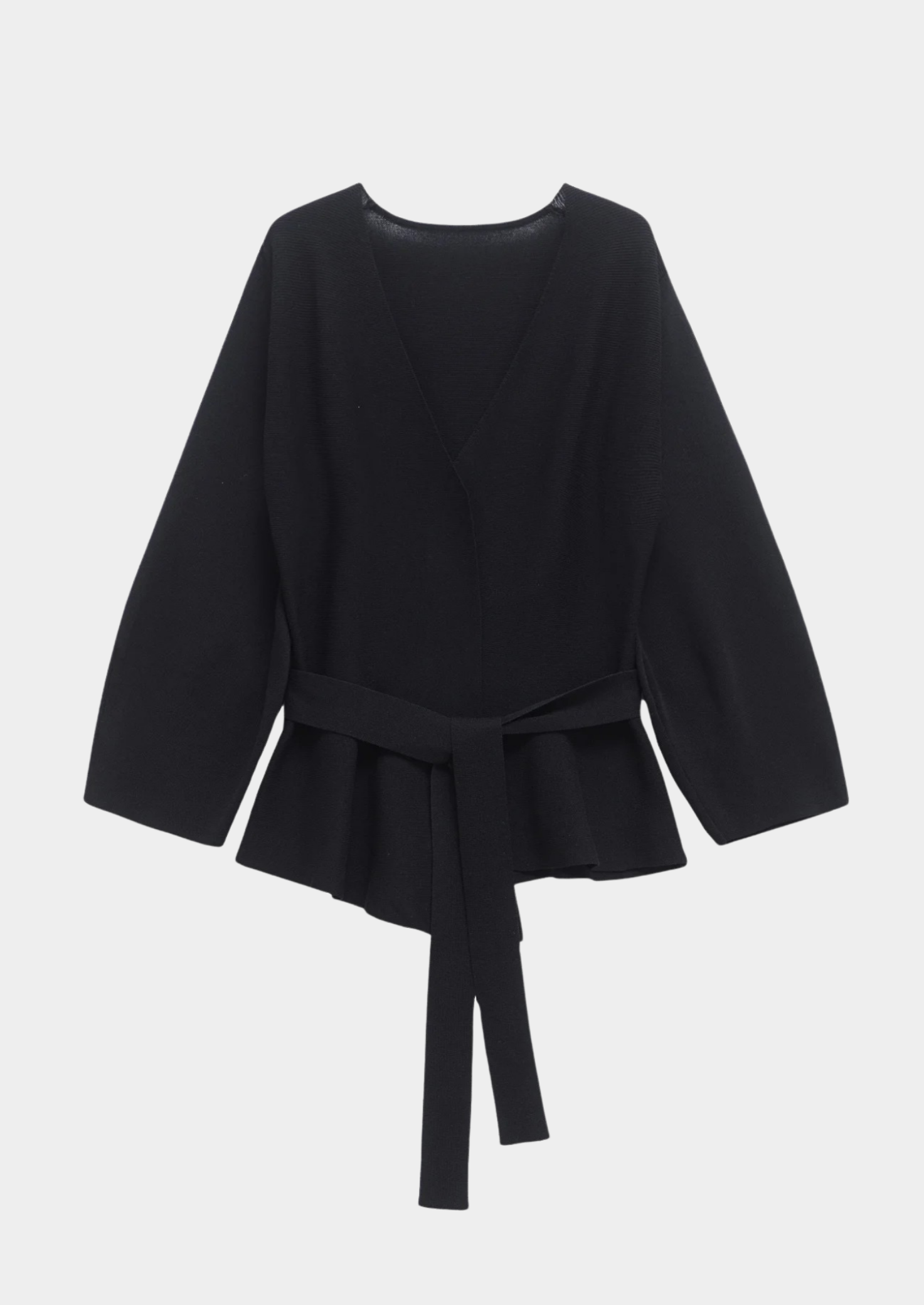 Women’s Tie-Waist Long-Sleeve Knit Cardigan