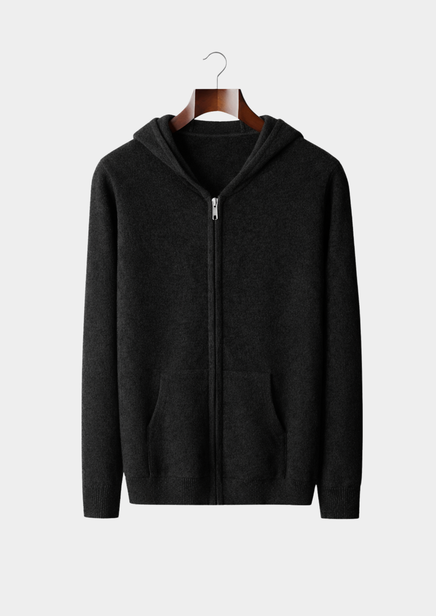 Men’s Full-Zip Hooded Knit Sweater