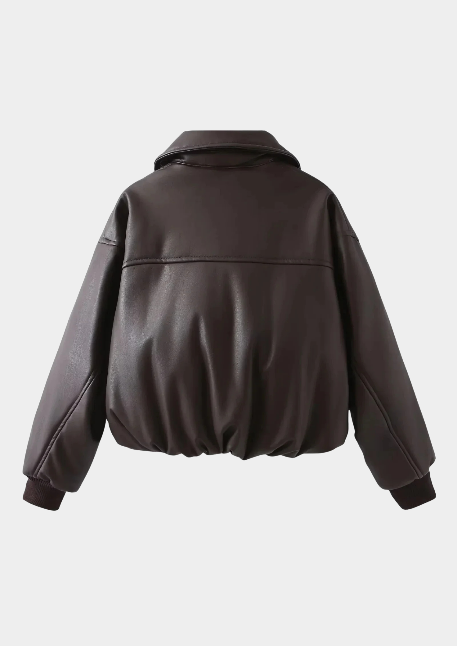 Women’s Oversized Zip-Front Ribbed-Hem Jacket