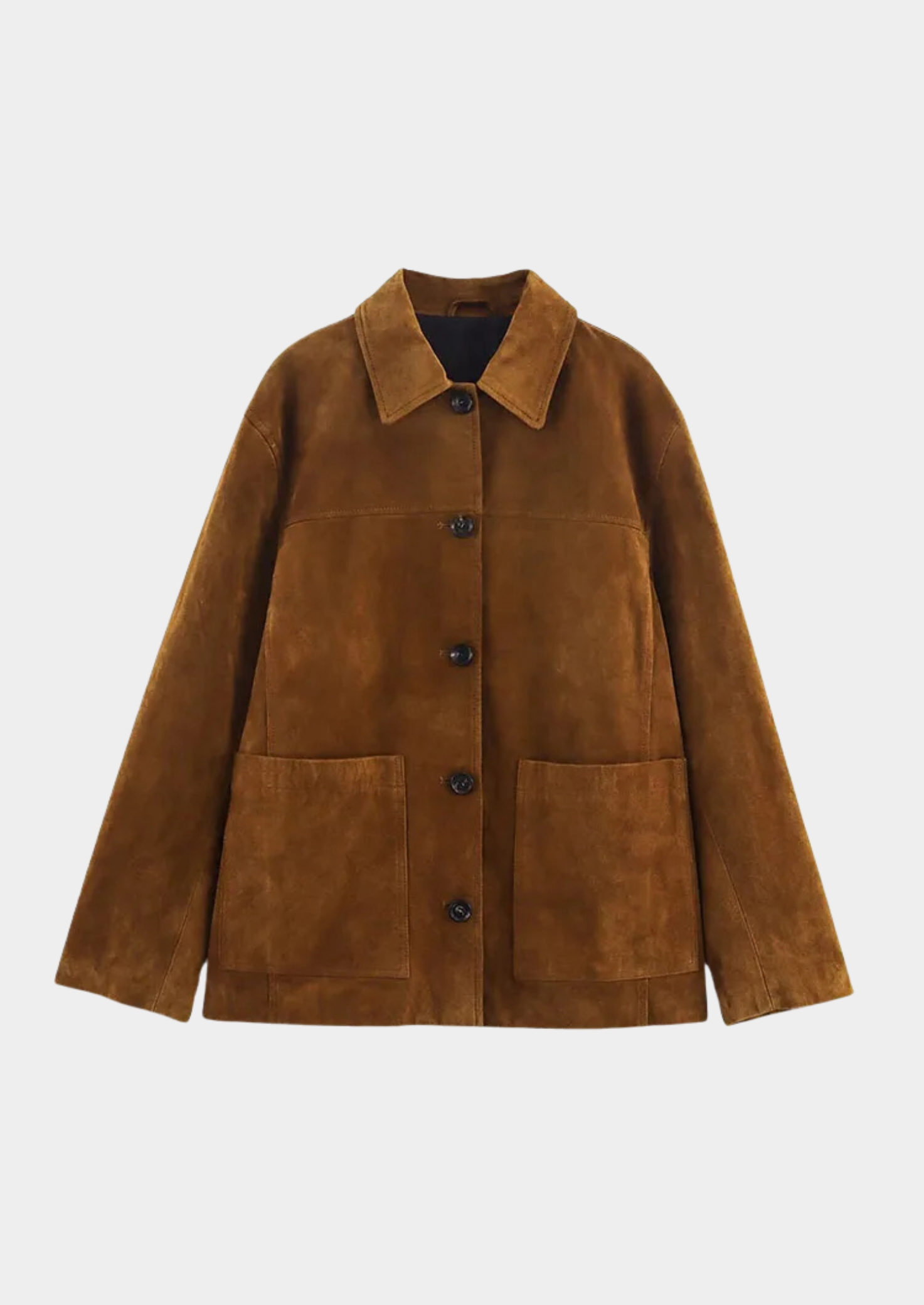 Women’s Turn-Down Collar Zip-Front Jacket