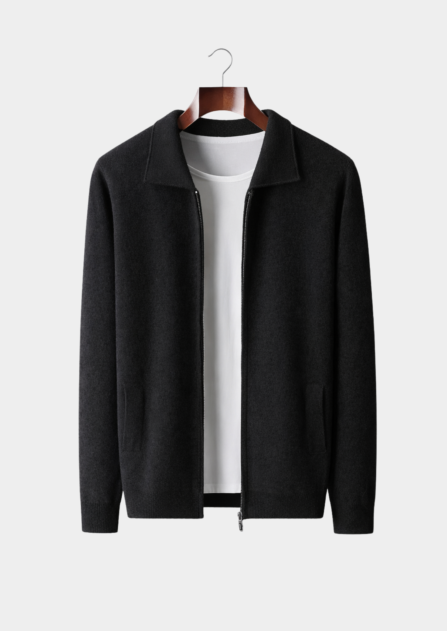 Men’s Zip Polo Knit Cardigan