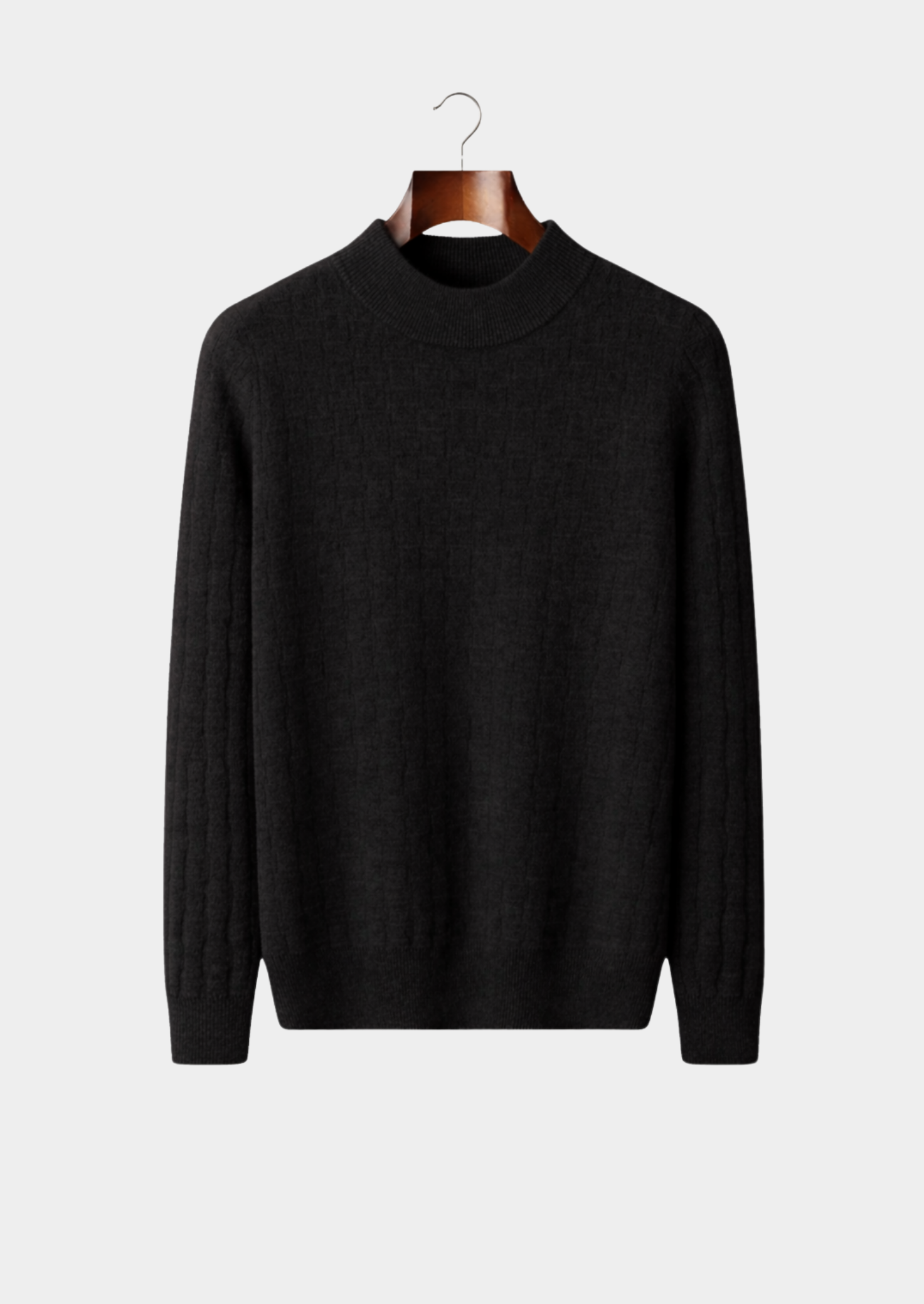 Men’s Textured Mockneck Knit Sweater