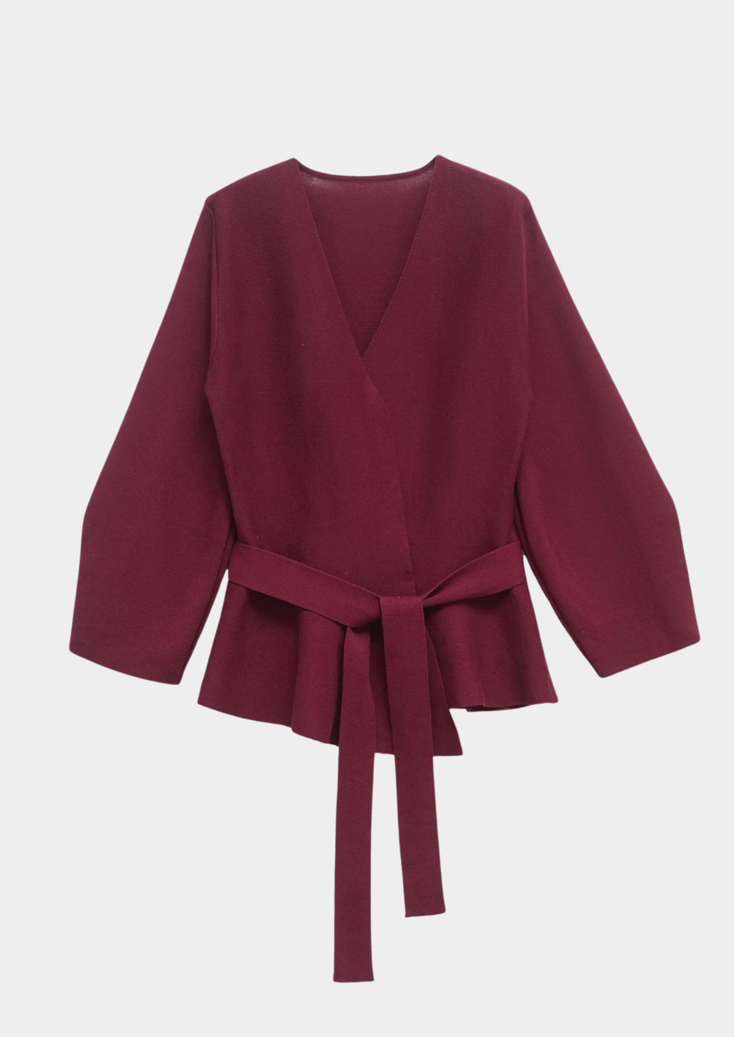 Women’s Tie-Waist Long-Sleeve Knit Cardigan