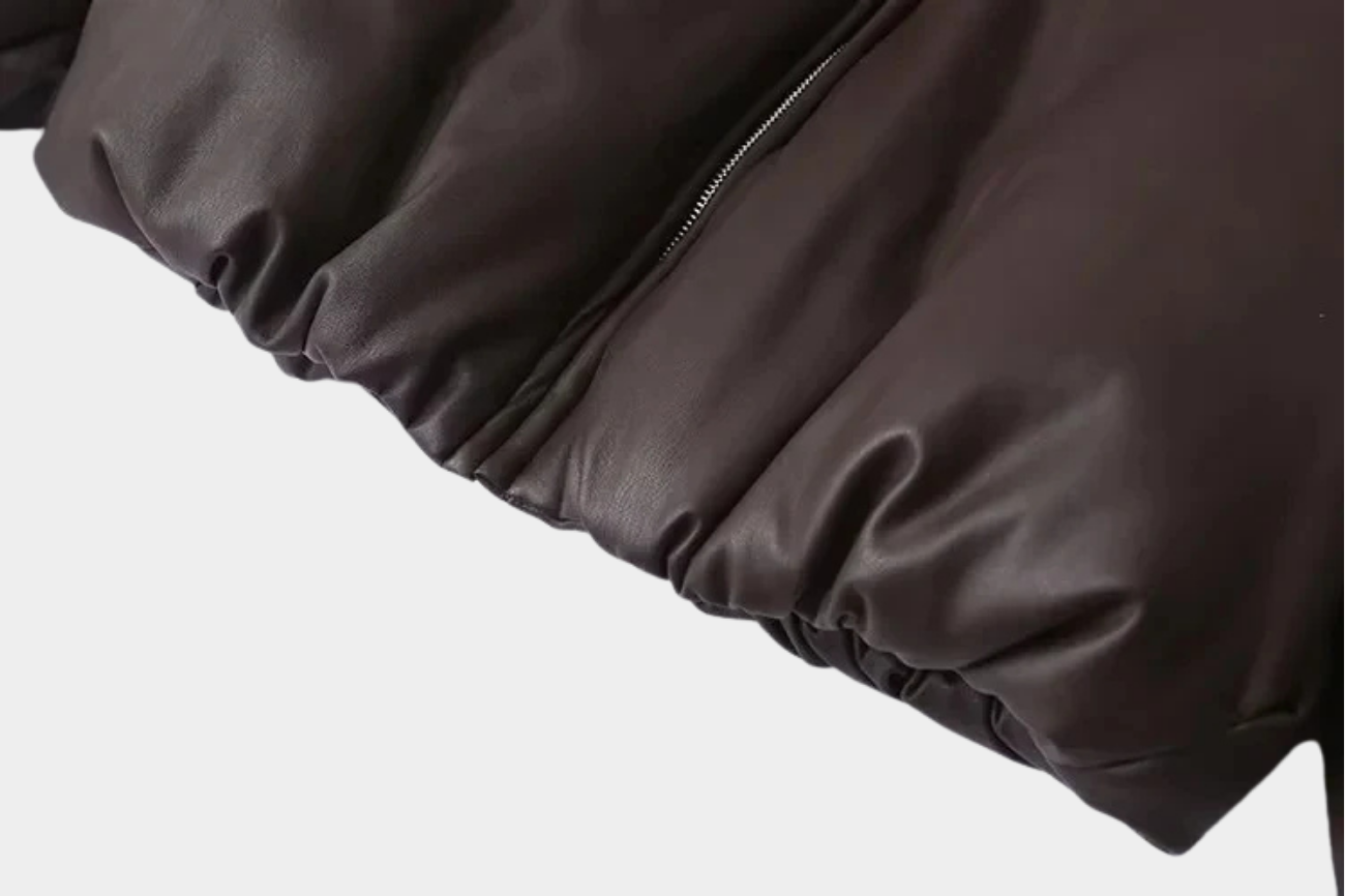 Women’s Oversized Zip-Front Ribbed-Hem Jacket