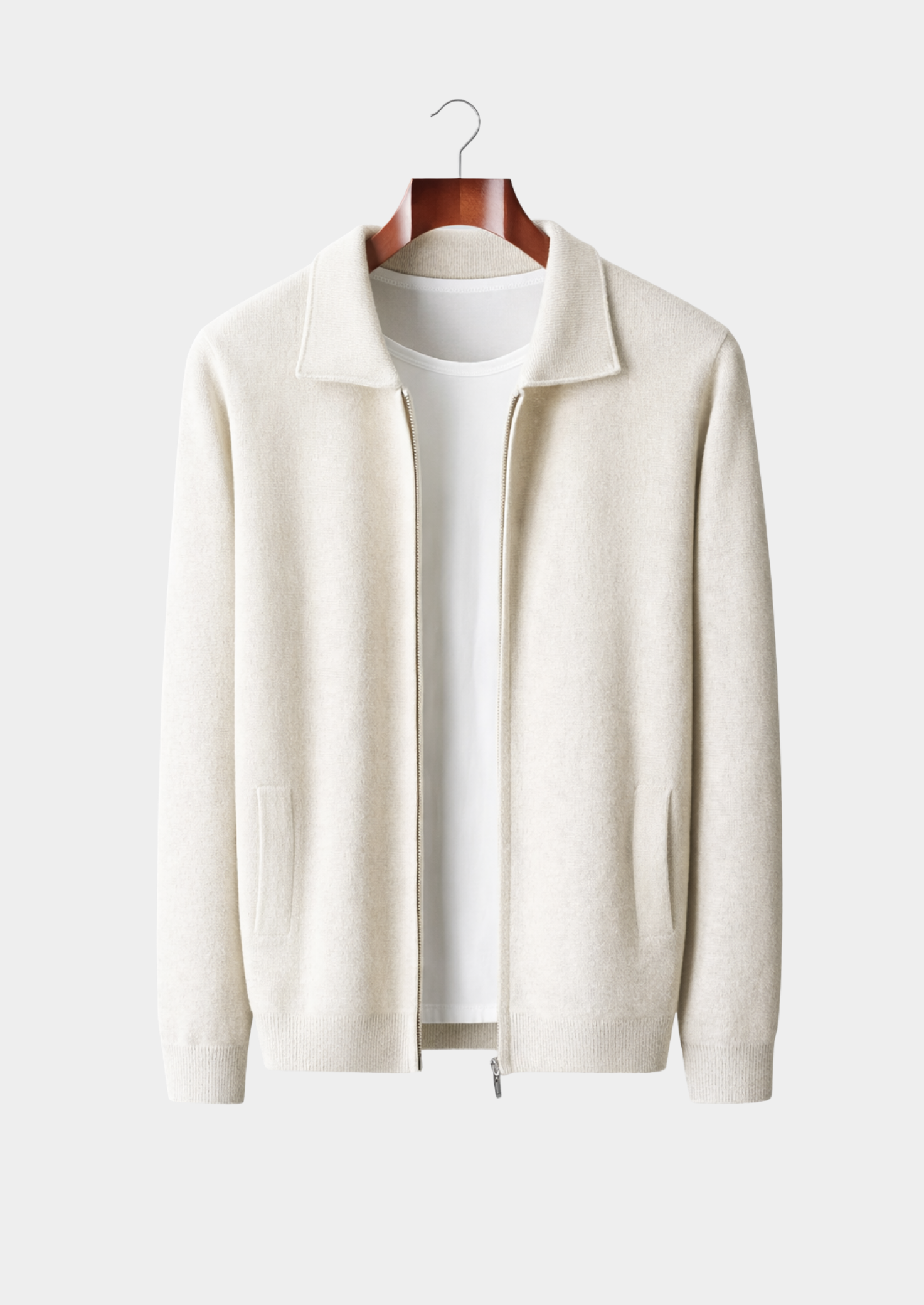 Men’s Zip Polo Knit Cardigan