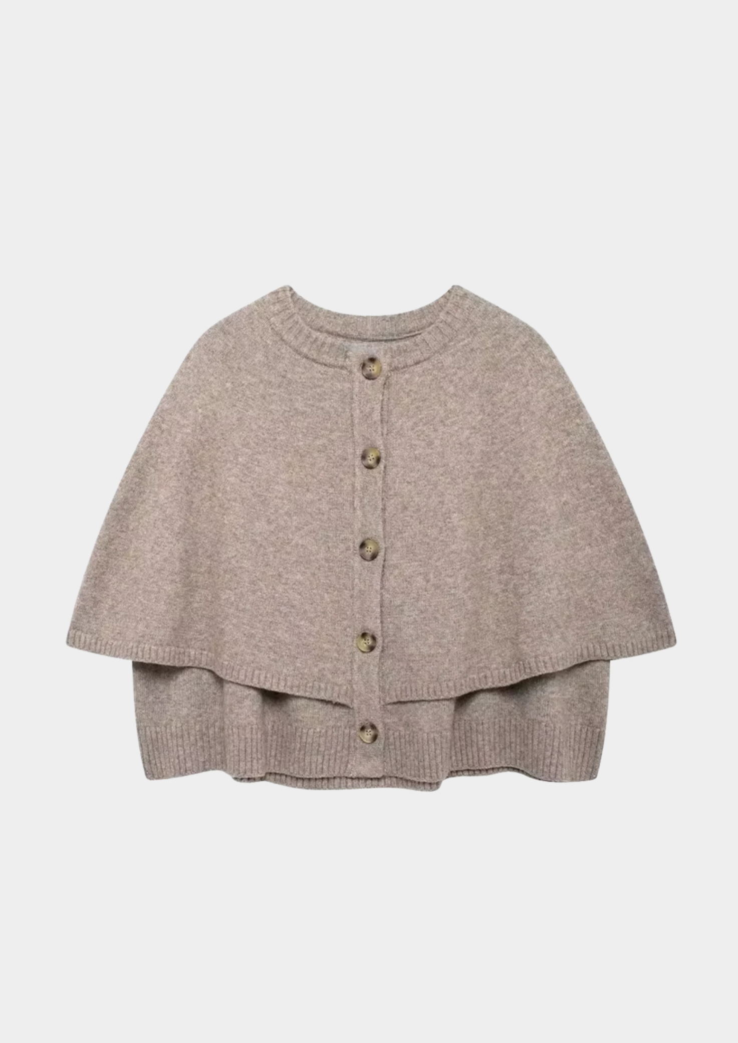 Women’s Button-Front Cape Jacket Knit