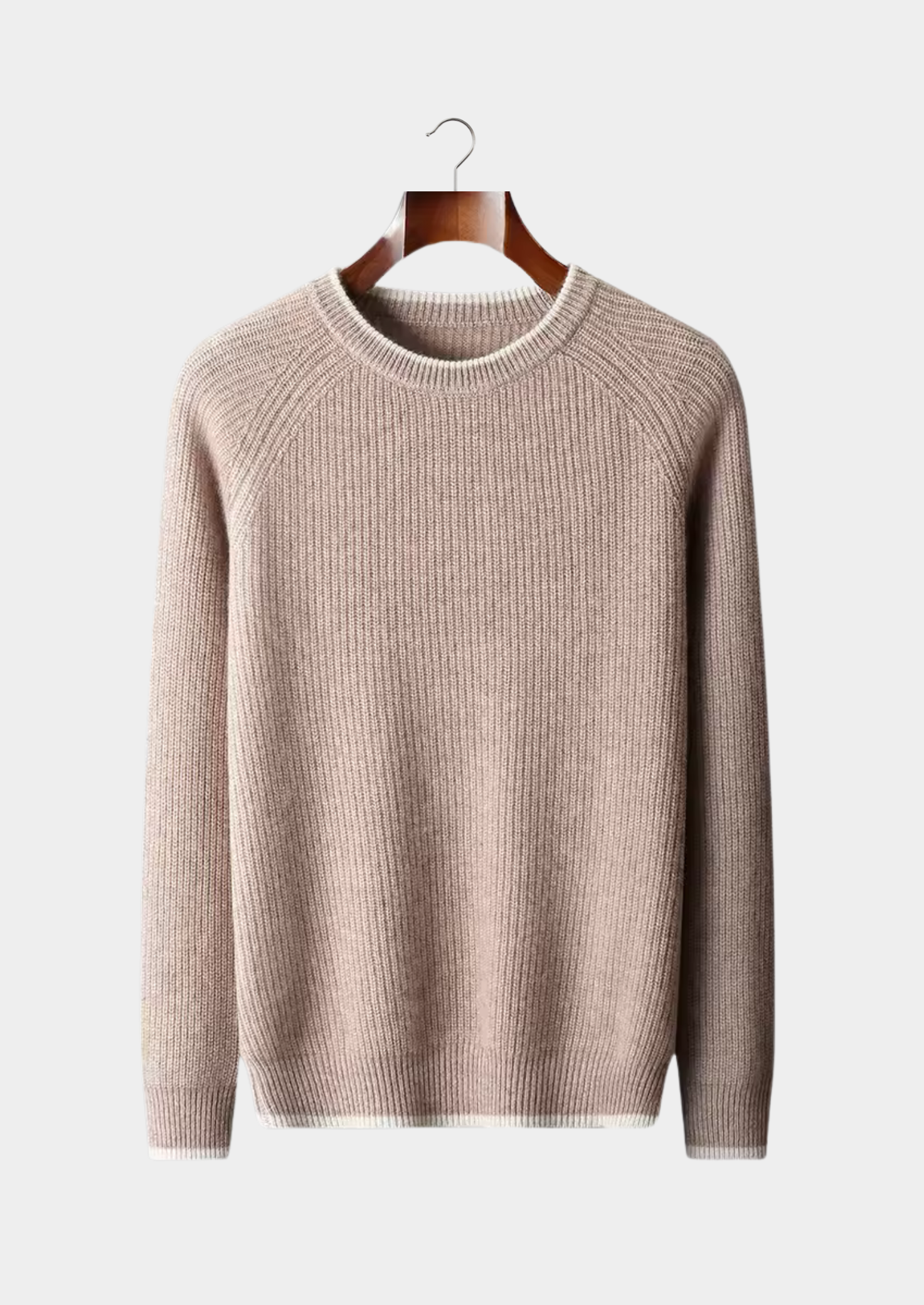 Men’s Two-Tone Crewneck Knit Sweater