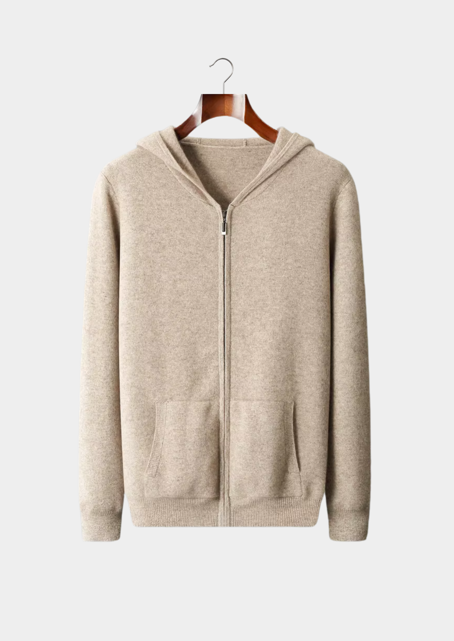 Men’s Full-Zip Hooded Knit Sweater